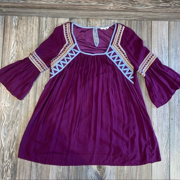 Entro Purple Babydoll Dress - Picture 1 of 7